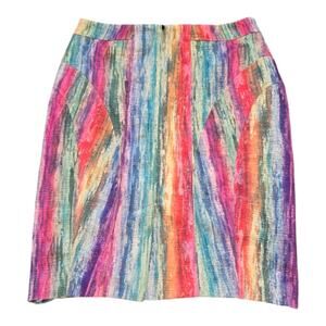 Miha Rainbow Pencil Skirt With Pockets Size 6